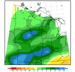 Map of Midwestern rainfall in 2008.