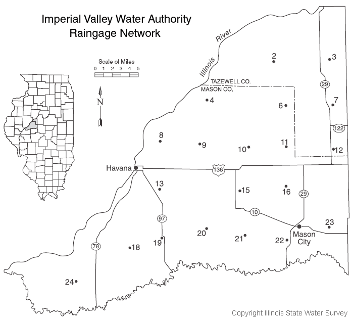 Imperial Valley Raingage Map