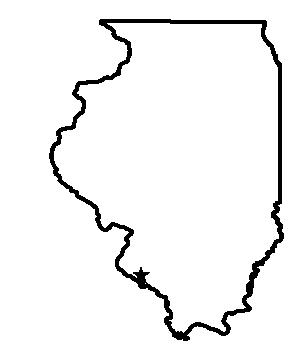Locator map for Evansville