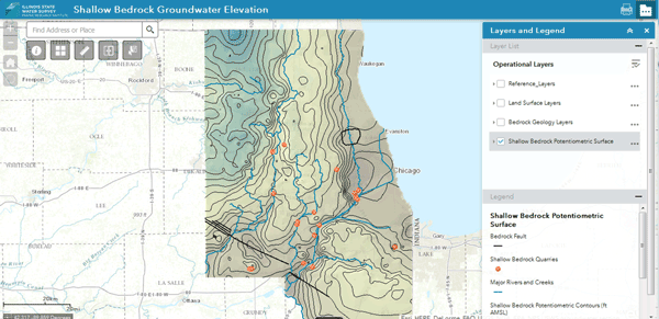 Northeastern Illinois Shallow Bedrock Aquifer Web App